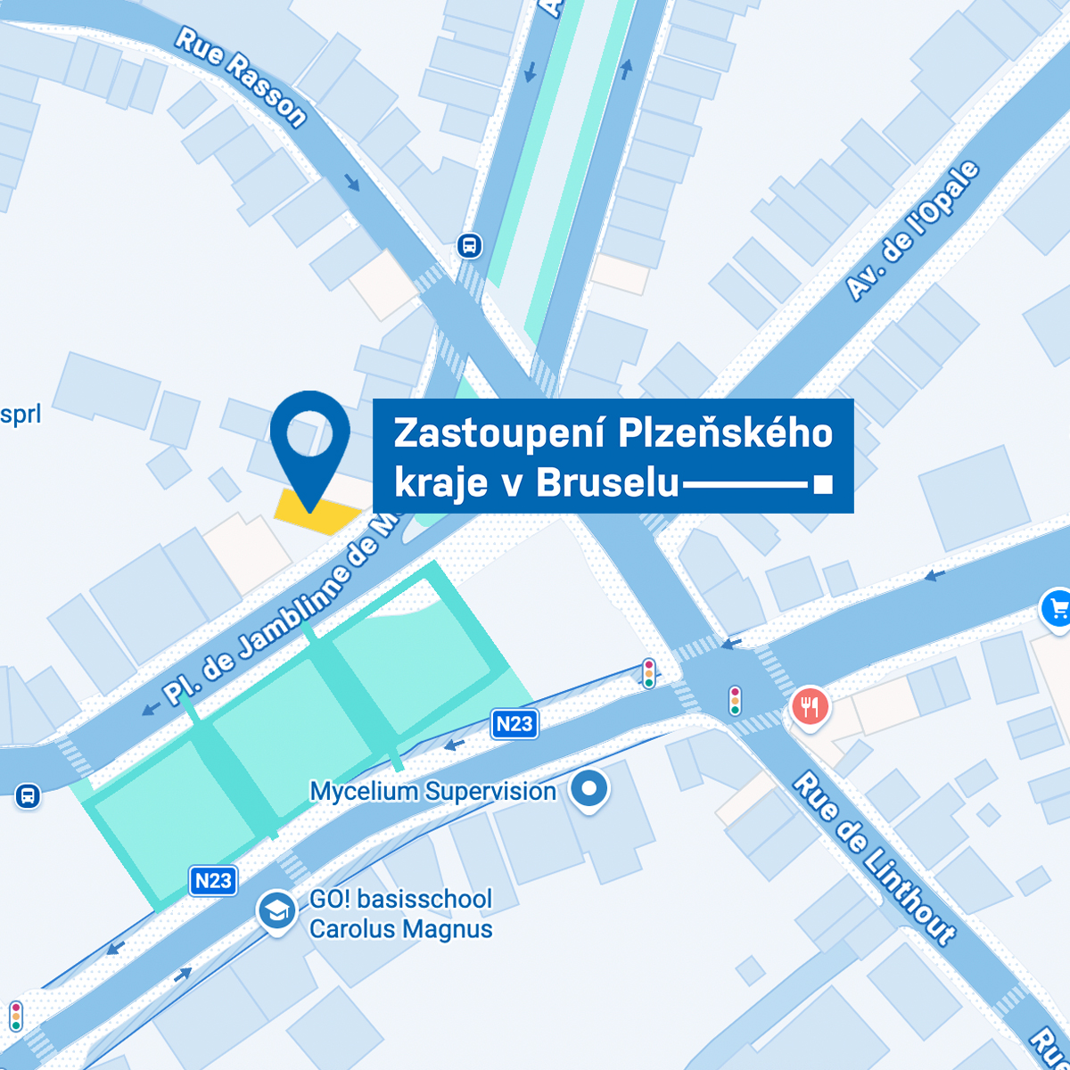 Mapa Plzeňské kanceláře